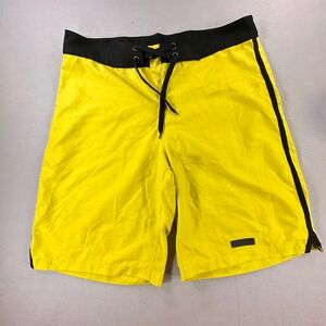Gongshow Mens Board Shorts XL Yellow Black Hockey Lifestyle Swim Trunks XL/TG